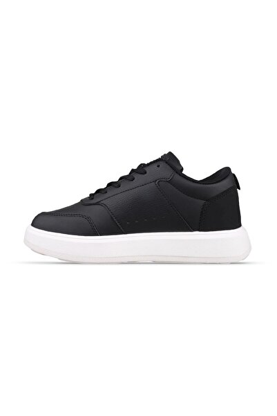 M.P. Women's Lace-Up Black-White Sneakers