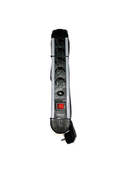 TAYFUN Winkel Black 1.5 Meter High Current Protected 5-Piece Group Socket