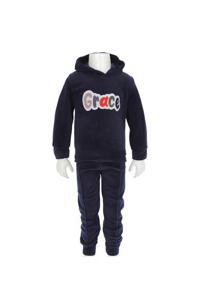 RAMADA kapüşonlu kadife çocuk eşofman takım