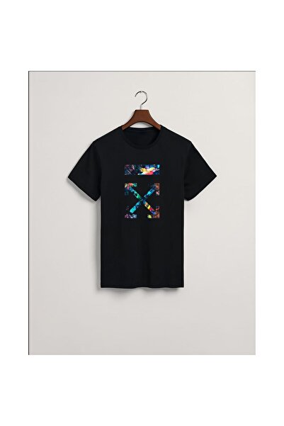 MarkaTurko Street Style Black Special Design Cotton Unisex T-Shirt 1305-38