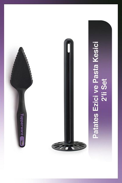 Tupperware Potato Masher and Cake Cutter Set of 2