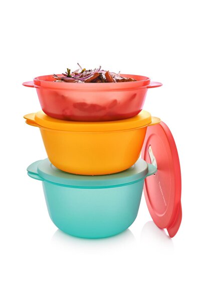 Tupperware Micro Oval Serisi Buzdolabı Saklama Ve Mikrodalga Isıtma Kabı 3'lü Set Mtk