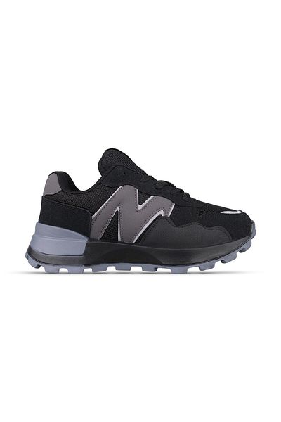 M.P. Women's Lace-Up Black Sneakers