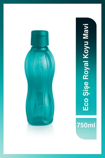 Tupperware Eco Bottle Easy Cover Water Bottle and Flask Royal Blue 750ml