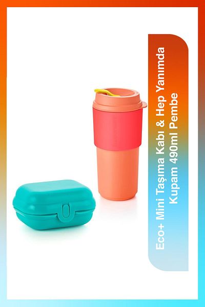 Tupperware 490ml Pink Thermos and Food Container - Eco Series Leak Proof and Portable Design