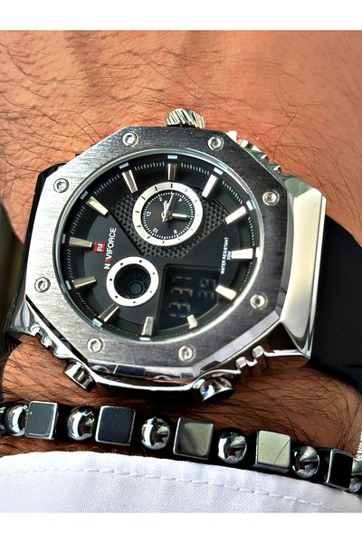 Naviforce Digital Analog Men's Wrist Watch with Bracelet Gift