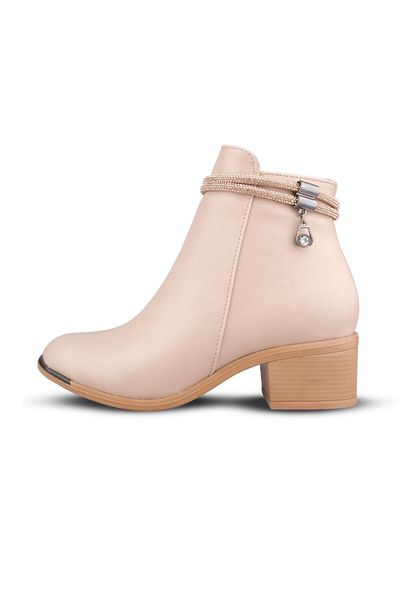 M.P. Women's Slip-On Beige Casual Boots