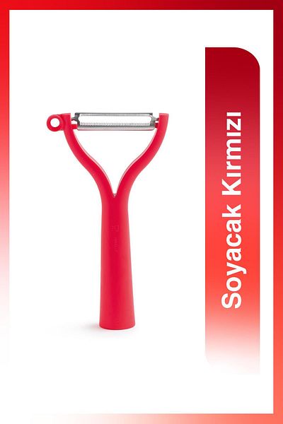 Tupperware Ergonomic Red Peeler Stainless Steel Vegetable Fruit Peeler Practical Kitchen Utensil