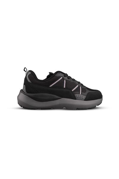 M.P. Men's Lace-Up Black-Grey Sneakers