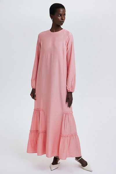Touché Privé Linen Textured - Gathered Skirt Dress