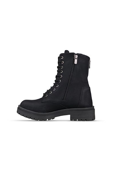 M.P. Women's Lace-Up Black Casual Boots