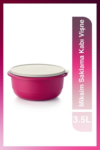 Tupperware Miksim Food Preparation and Storage Container Cherry 3.5 Lt
