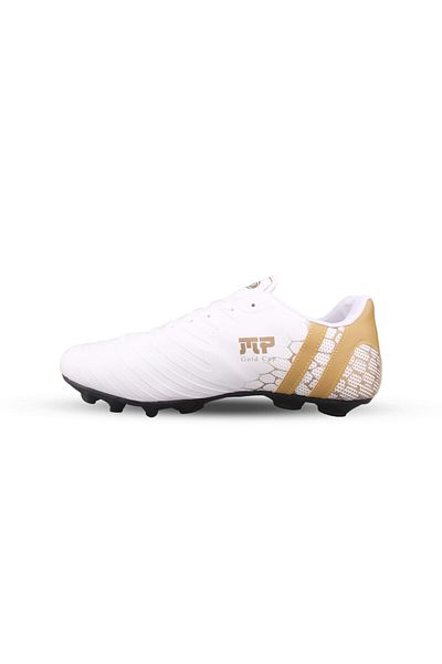 M.P. Pantofi de fotbal alb cu șireturi pentru bărbați