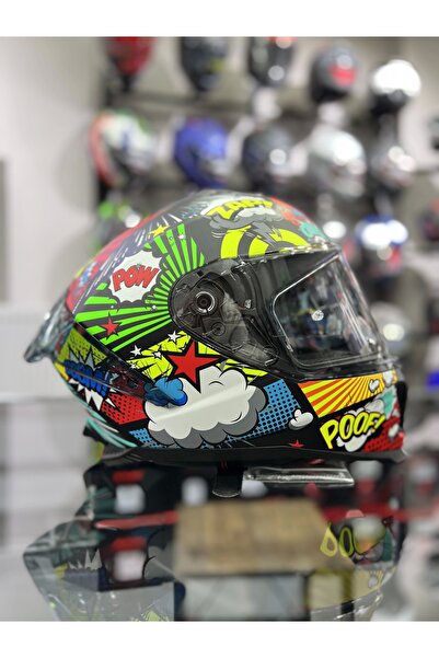 Sway 865 Colorful Kapalı Kask Güneş Vizörlü