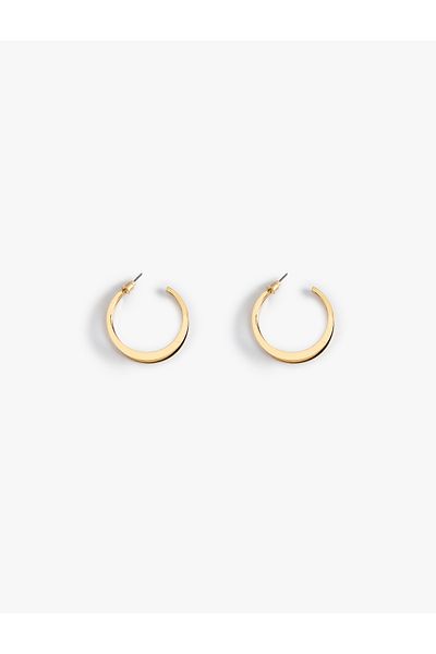 Koton Steel Hoop Earrings 2 Rows
