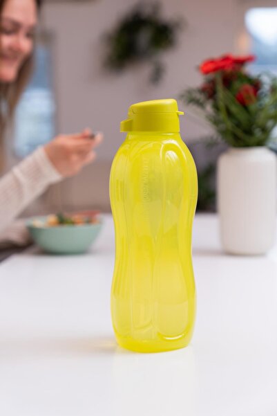 Tupperware Eco Bottle - Lemon 1.5Lt, 2-Piece Water Bottle and Water Bottle Easy Lid