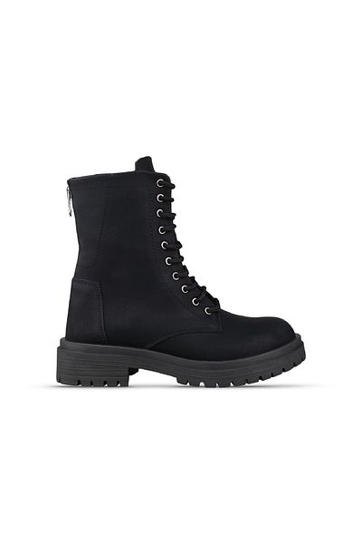 M.P. Women's Lace-Up Black Casual Boots