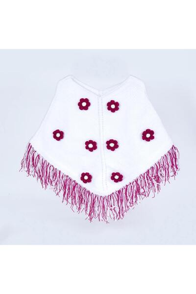 Evitle El Örgüsü Çiçekli Kız Çocuk Panço