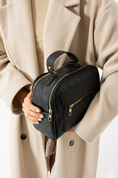 Kaya Bag Černá tříoká dámská taška přes rameno a crossbody, velikost 19x23