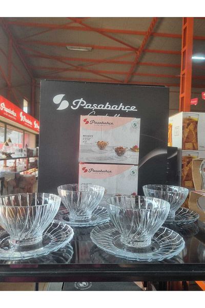 Paşabahçe Bouquet Set of 4 Plates and 4 Bowls -950110
