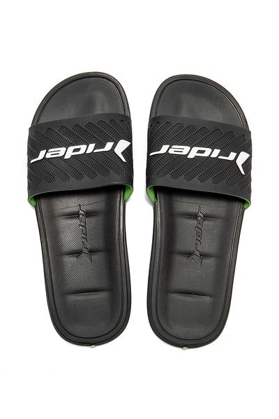 Rider Men's Black Slippers - Free ll Slide, Size 39/46
