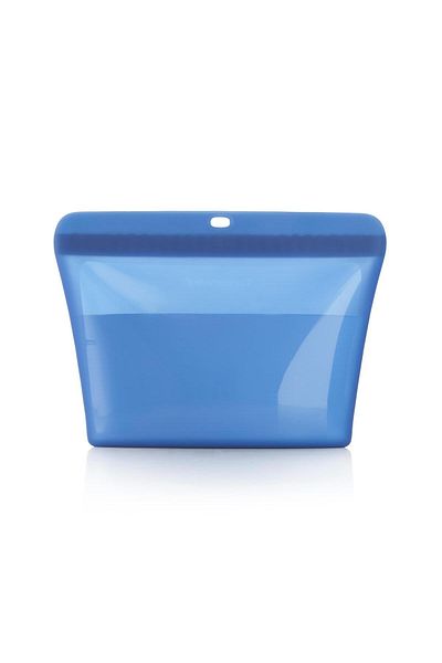 Tupperware Blue Silicone Bag Large Size Multipurpose Flexible and Durable Storage Bag