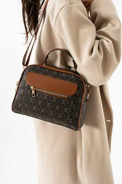 Kaya Bag Geantă de umăr și crossbody maro cu trei ochi pentru femei, dimensiune 19x23