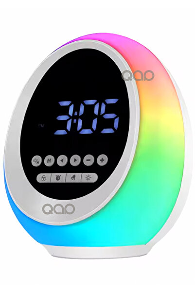TEKNOHANE Bluetooth Hoparlör Ses Bombası Ses Küresi Rgb Ledli Gece Lambası Saat ve Alarm P133