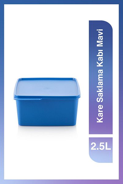 Tupperware Blue Square Refrigerator Storage Container - 2.5 Lt
