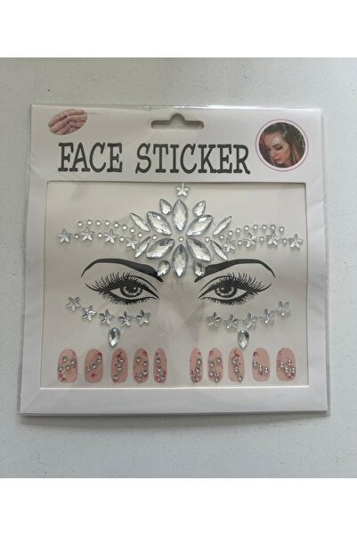 Airbrush Tattoo Face Sticker Yapışkanlı Yüz Taşı ve Tırnak Süsleme Taşları