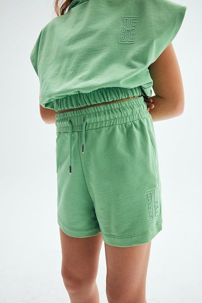 Tyess Bg Store Grüne Shorts für Mädchen 23psstj4103