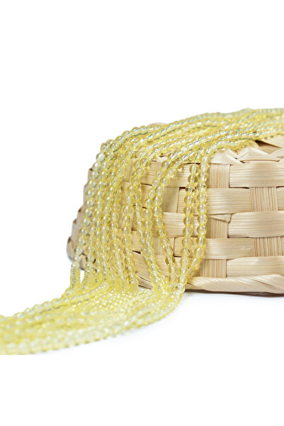 Kanguroom 5 mm žuta staklena perla na nizu