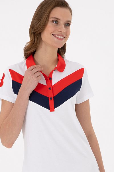 U.S. Polo Assn. Γυναικείο Πλεκτό Φόρεμα Μίνι Μήκους Λευκό Πόλο 50268691-vr013