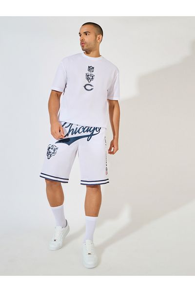 Styli NFL Chicago Bears Jersey Oversized T-Shirt & Shorts Athleisure Co-Ords