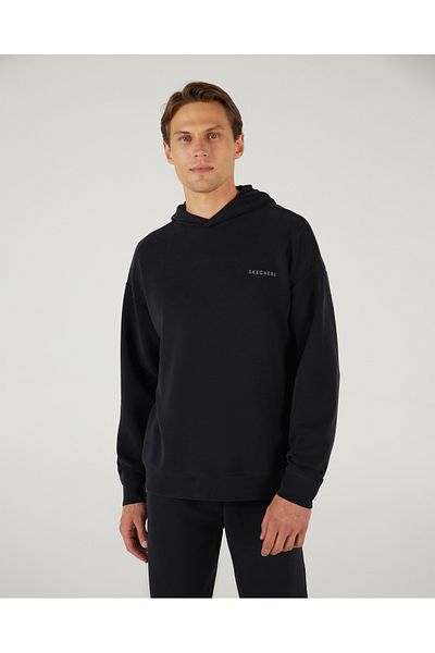 SKECHERS Мъжки суитшърт с качулка в черно - M Soft Touch S242156-001