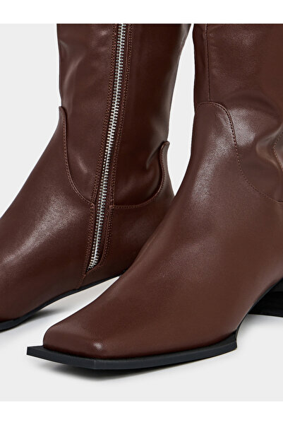 Raid By Styli Square Toe Calf Length Rider Boots