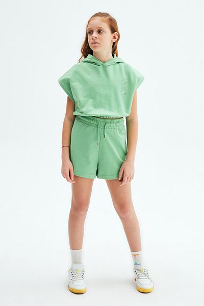Tyess Bg Store Grüne Shorts für Mädchen 23psstj4103