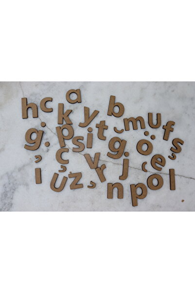 Butik مجموعة الحروف الأبجدية الخشبية مونتيسوري - حروف صغيرة (مجموعة واحدة - 2...