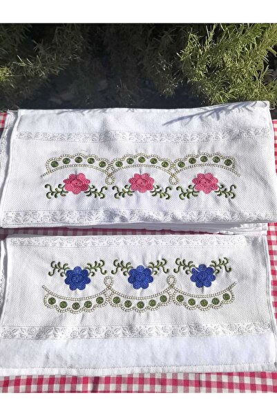 Peacock Вишитий, підходить для весільного приданого, подарунковий рушник для рук, 100% бавовна