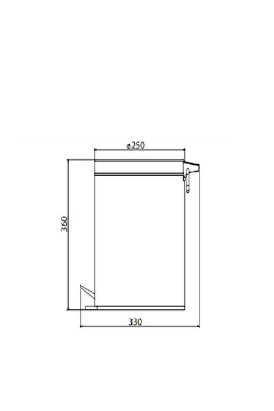 Serel Stainless Chrome Pedal Dustbin 12 Lt 140107007t2