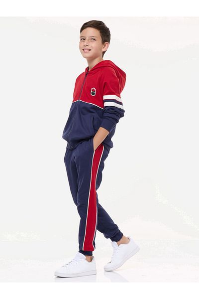 Victor and Jane By Styli Colorblock Hoodie & Joggers Set