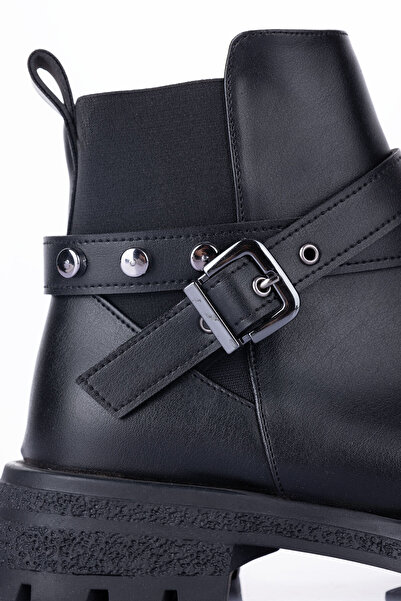 Getcho Layza Жіночі чорні черевики на товстій підошві