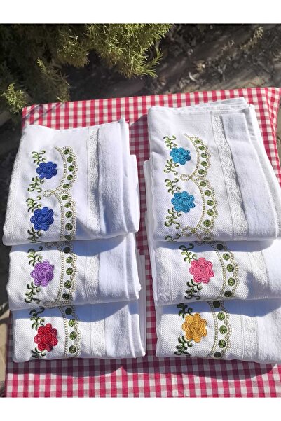 Peacock Embroidered, Suitable for Dowry, Gift Hand Towel 100% Cotton