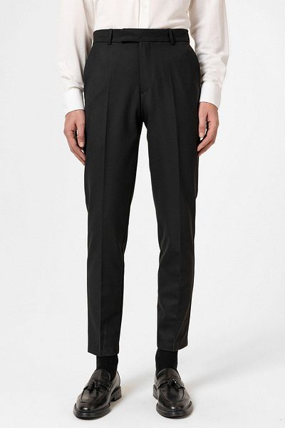 Antioch Men's Black Classic High Waist Trousers