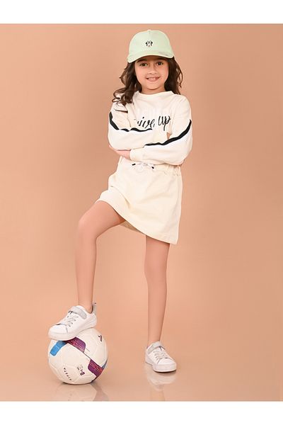 LilPicks By Styli Slogan Print Knee Length Dress