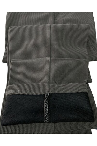 DostumGiyim Erkek Klasik Kesim Içi Polarlı Kahverengi -lacivert- Gri Kadife Pantolon Özel Büyük Bedn