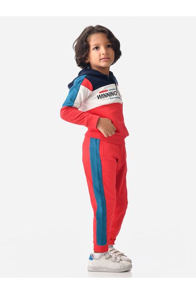 Victor and Jane By Styli Colorblock Regular Fit Hoodie & Joggers Set