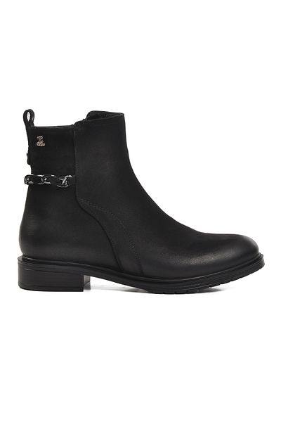 Venüs 20742K Black Nubuck Genuine Leather Women's Boots with Fleece Inside