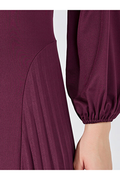 Styli Funnel Neck Long Sleeves Midi Dress