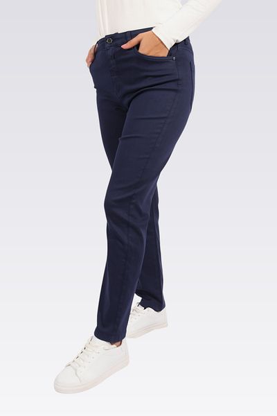 TOLGA SARAÇOĞLU 30234 Indigo Slim Legs Flexible Fabric Cotton Pants